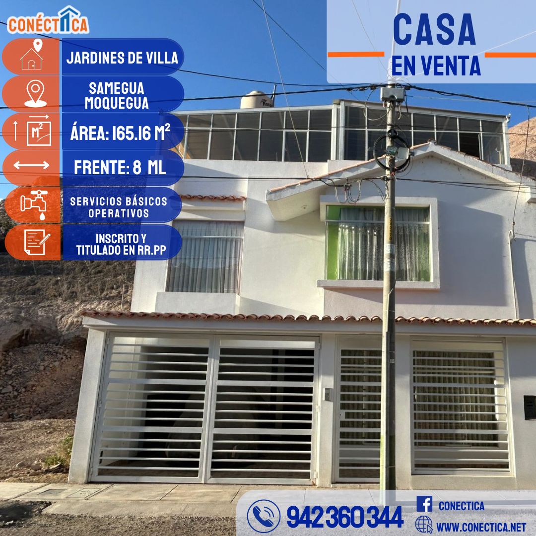 隆EN VENTA! TU HOGAR SO脩ADO EN LA ZONA M脕S EXCLUSIVA DE MOQUEGUA Urb. Jardines de Villa