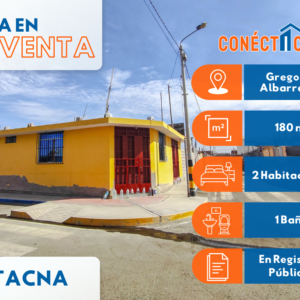 Vivienda de Esquina en Gregorio Albarracín (Villa Kabul) Ciudad de Tacna