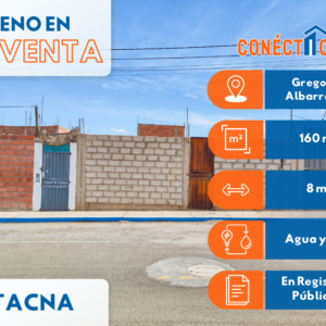 Venta de Terreno Frente a Plaza Viñani (Gregorio Albarracín) - Tacna