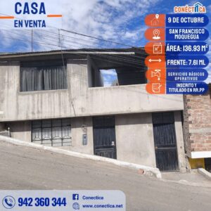 ¡CASA EN VENTA EN LA CALLE 9 DE OCTUBRE! 🏠