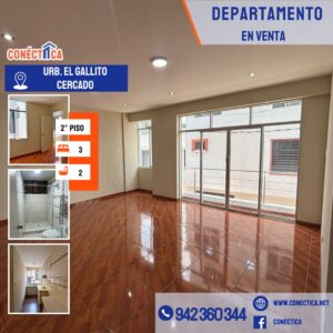 🏠✨ ¡VENTA DE DEPARTAMENTO – SEGUNDO PISO! ✨🏠URB EL GALLITO
